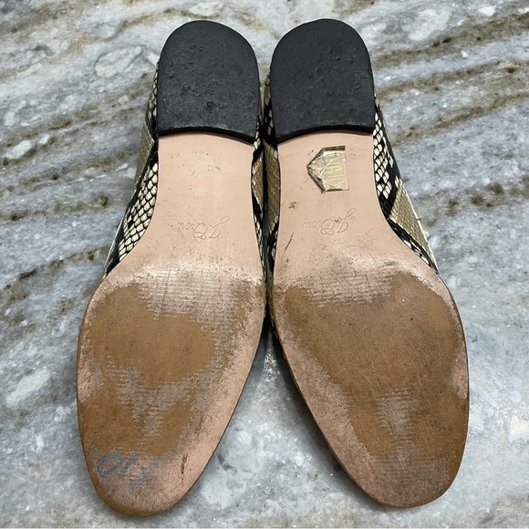 J.Crew CECILE SNAKE EMBOSSED Leather Smoking Driving Loafers Flats Slip Ons - Picture 9 of 11